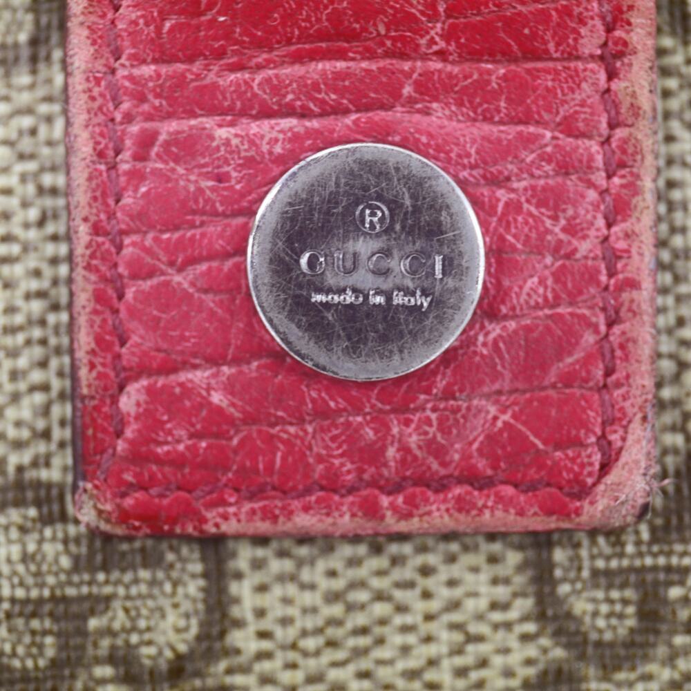 🔴 Gucci Trifold Wallet - GG Supreme Pink - Picture 5 of 9